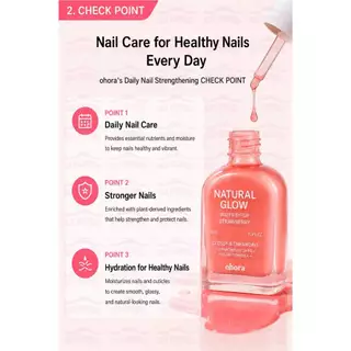 OHORA Glossy & Enhancing Nail Strengthener 15ml – 10 สี / K-BEAUTY