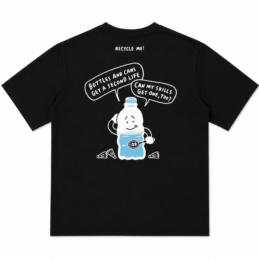 ดีไซน์ขวด PET รีไซเคิล, เสื้อแบดมินตัน
