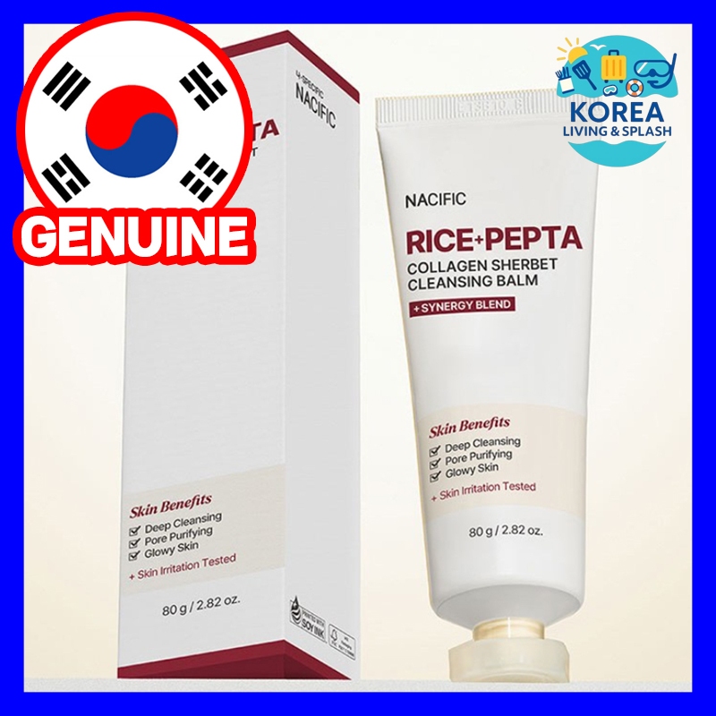 NACIFIC ข้าว Pepta Collagen Sherbet Cleansing Balm 80g Deep Pore Makeup Cleansing Balm