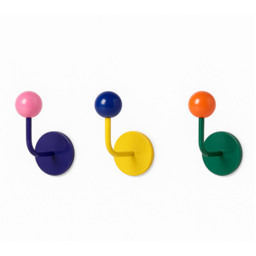 MULTIPURPOSE Magnetic Hook 3P Set No Drill Wall Hook Strong Magnet Color Ball Hook ประหยัดพื้นที่ Organizer เกาหลี Hot Item