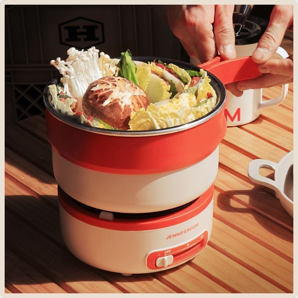 Jenniferoom Mini Multi Cooker Plus กระติกน้ําร้อนไฟฟ้าแบบพกพา 2 ลิตร JRK-MC2001OM