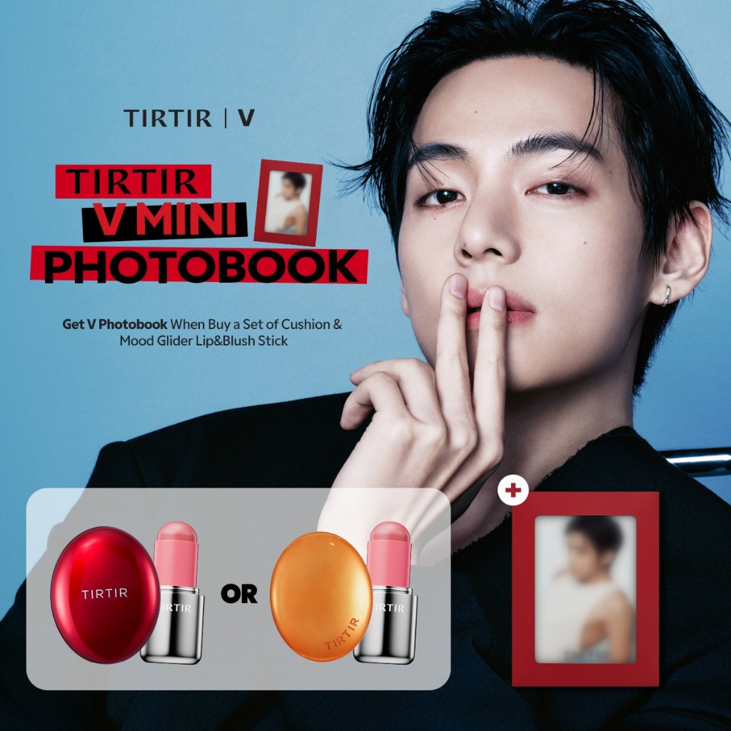 [จำนวนจำกัด] คุชชั่นตลับแดง 18g + ลิป&บลัช 3.8g / คุชชั่น AI + ลิป&บลัช 3.8g / (ฟรี) TIRTIR V Mini V Photobook 1pc