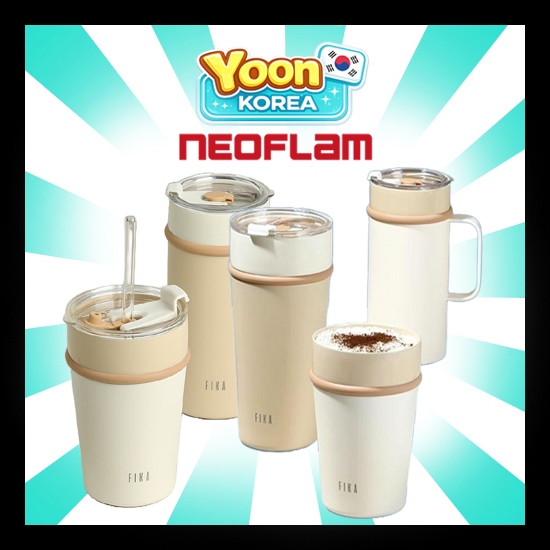 NEOFLAM Fika Lips แก้วน้ําเคลือบเซรามิก 4 ประเภท / Fika Lips Collection ผลิตภัณฑ์ดั้งเดิม