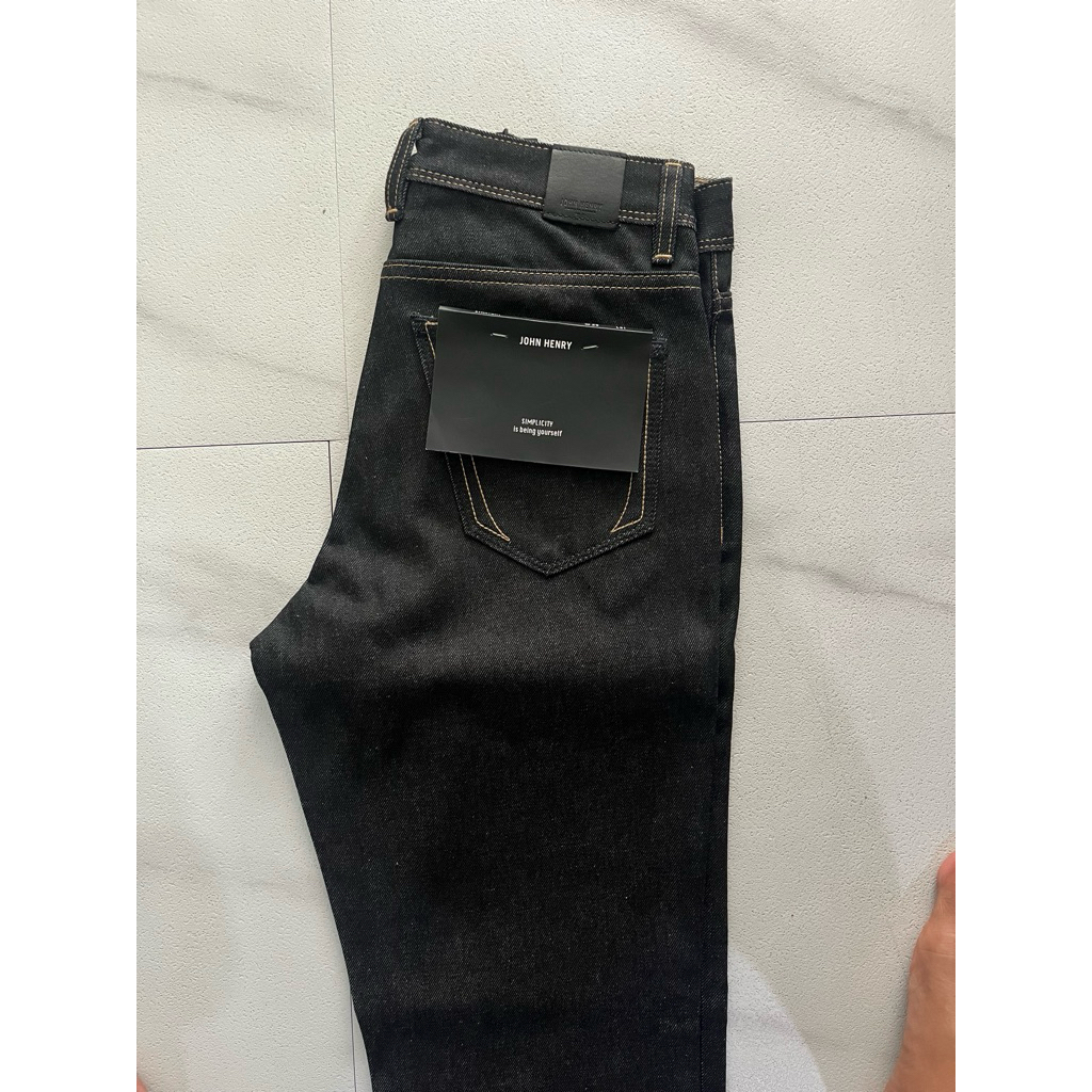 กางเกงยีนส์ผ้าดิบ John henry รุ่น JHS325MPTST40 สี raw denim ทรง Straight