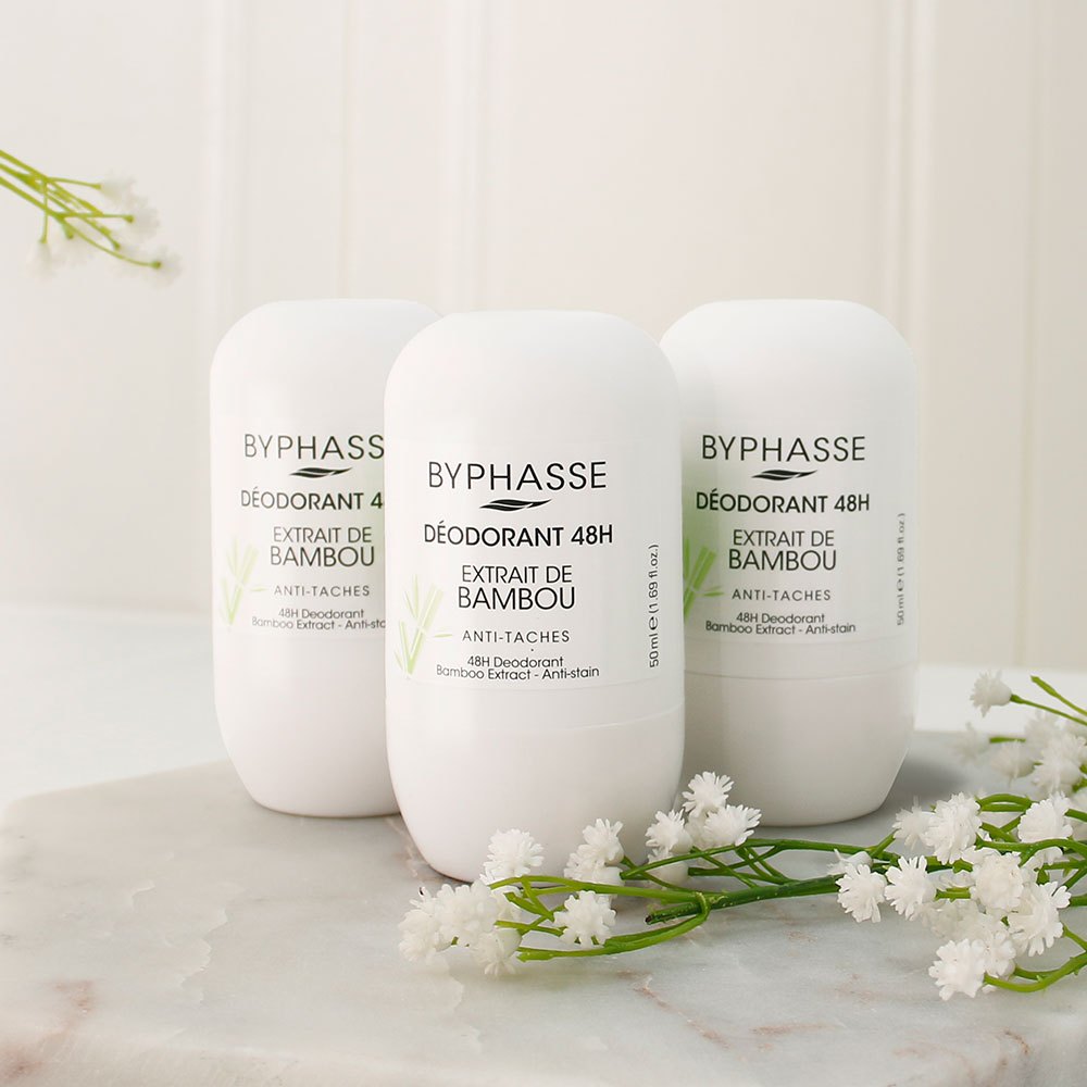 Byphasse Roll On Deodorant Fresh Bamboo 50ml 2pcs Long Lasting Body Odor Care Fresh