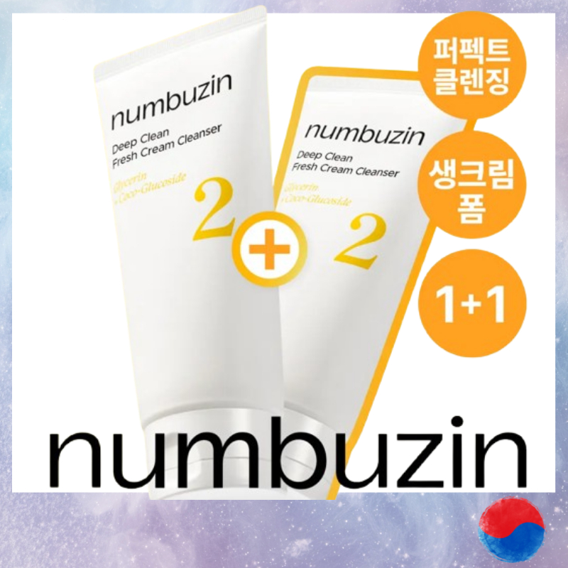 [OLIVEYOUNG] [1+1] NUMBUZIN No.2 Deep Clean Fresh Cream Cleanser Foam 120ml ✨
