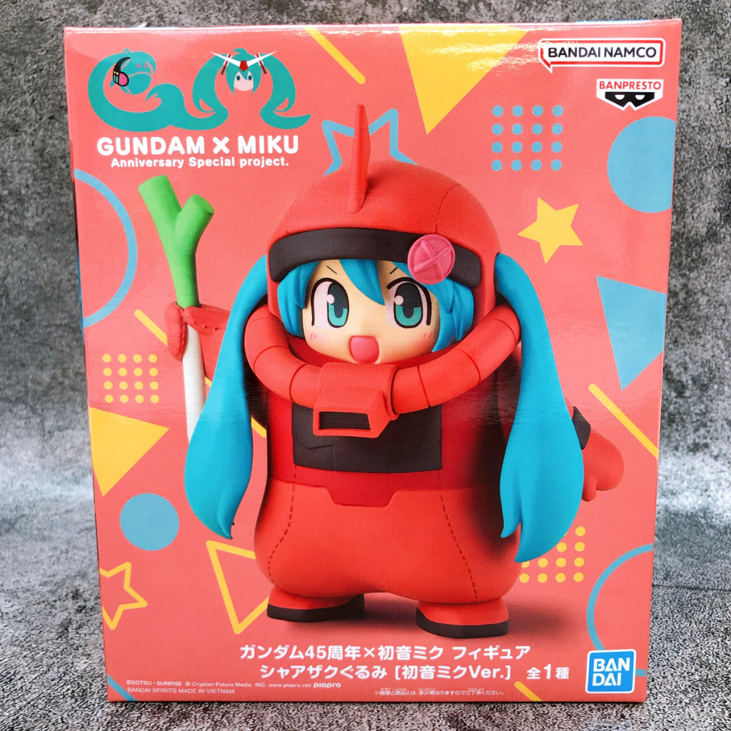 ญี่ปุ่นนําเข้าอะนิเมะ Hatsune Miku Gundam45Anniversary X Hatsune Miku รูป Chars Zaku Gurumi