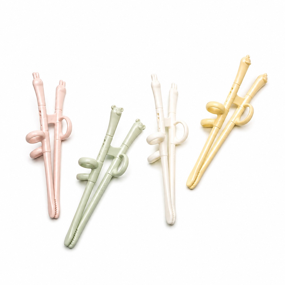 [Edison] Self Mini ตะเกียบ 2P ชุดกระต่ายหมีเป็ดเด็กทารกการเรียนรู้ตะเกียบ Made in Korea