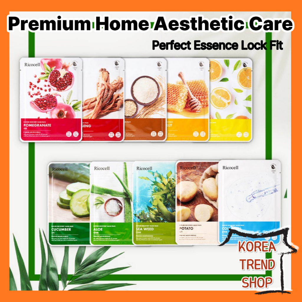 [Recocell] Premium Nature Recovery Mask Sheet 1pc For Vivacious Makeup Setup [จัดส่งจากเกาหลี]