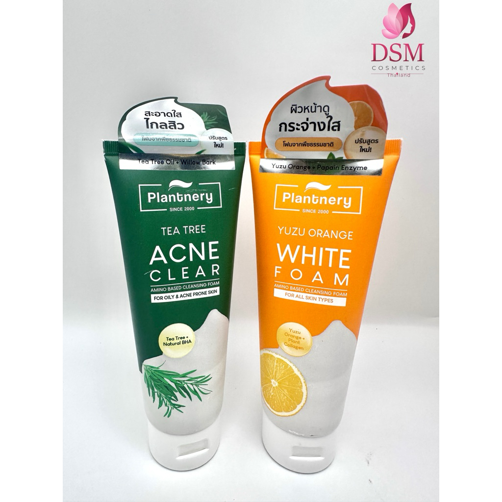 Plantnery TEA TREE ACNE CLEAR & YUZU ORANGE WHITE FOAM