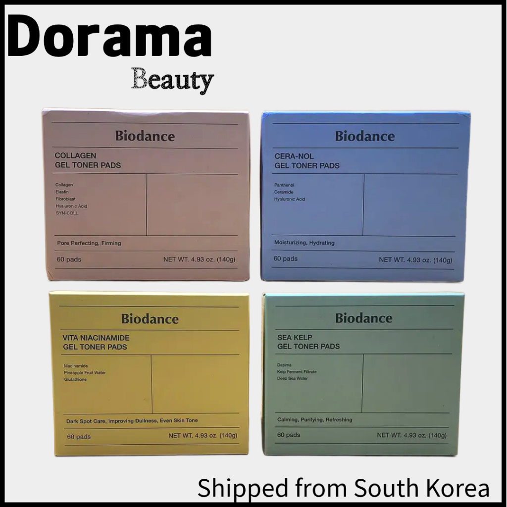 BIODANCE Gel Toner Pad Collection – 4 ประเภท (140g / 60 แผ่น)