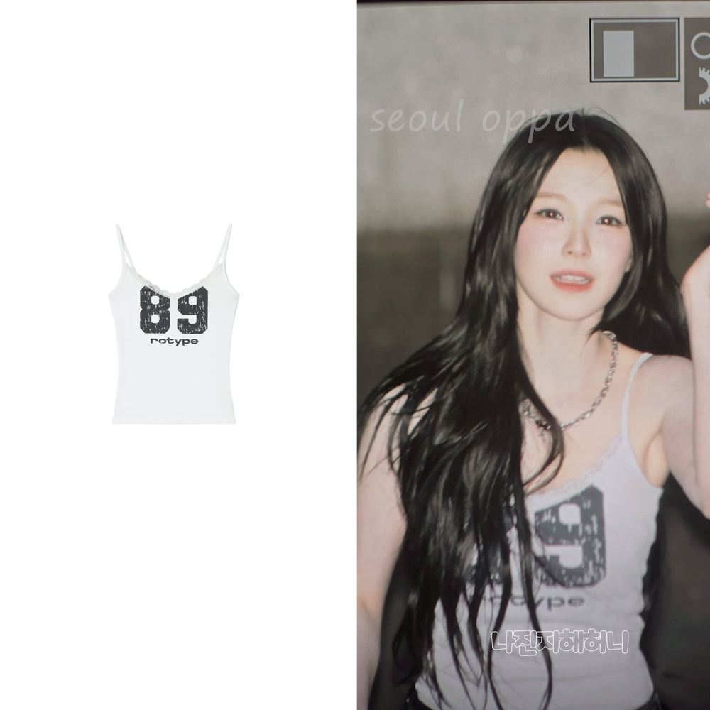 KOREA [ ROUGHTYPE ] Crack Logo Lace Sleeve / ais_9 JiHeon pick แท้ 100%