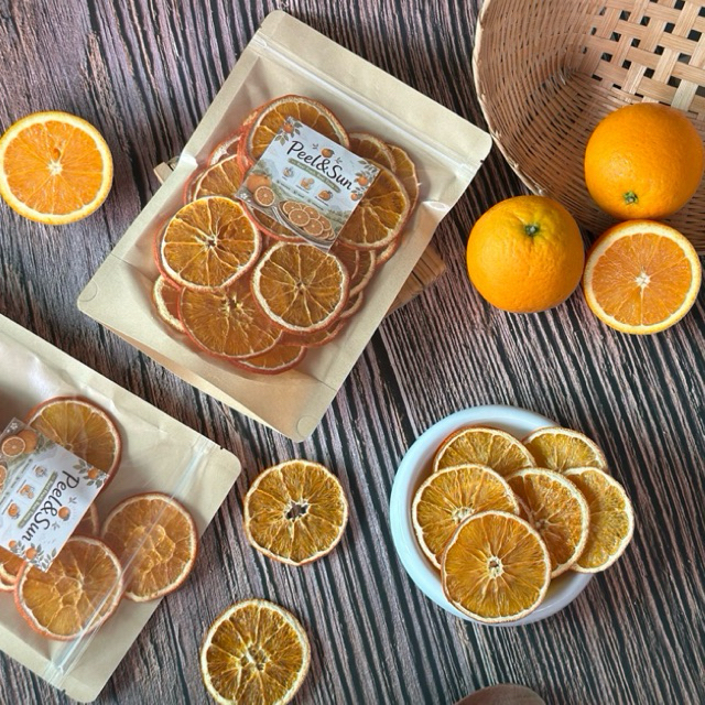 ส้มสไลด์อบแห้งคัดเกรด dried orange 25 ชิ้น