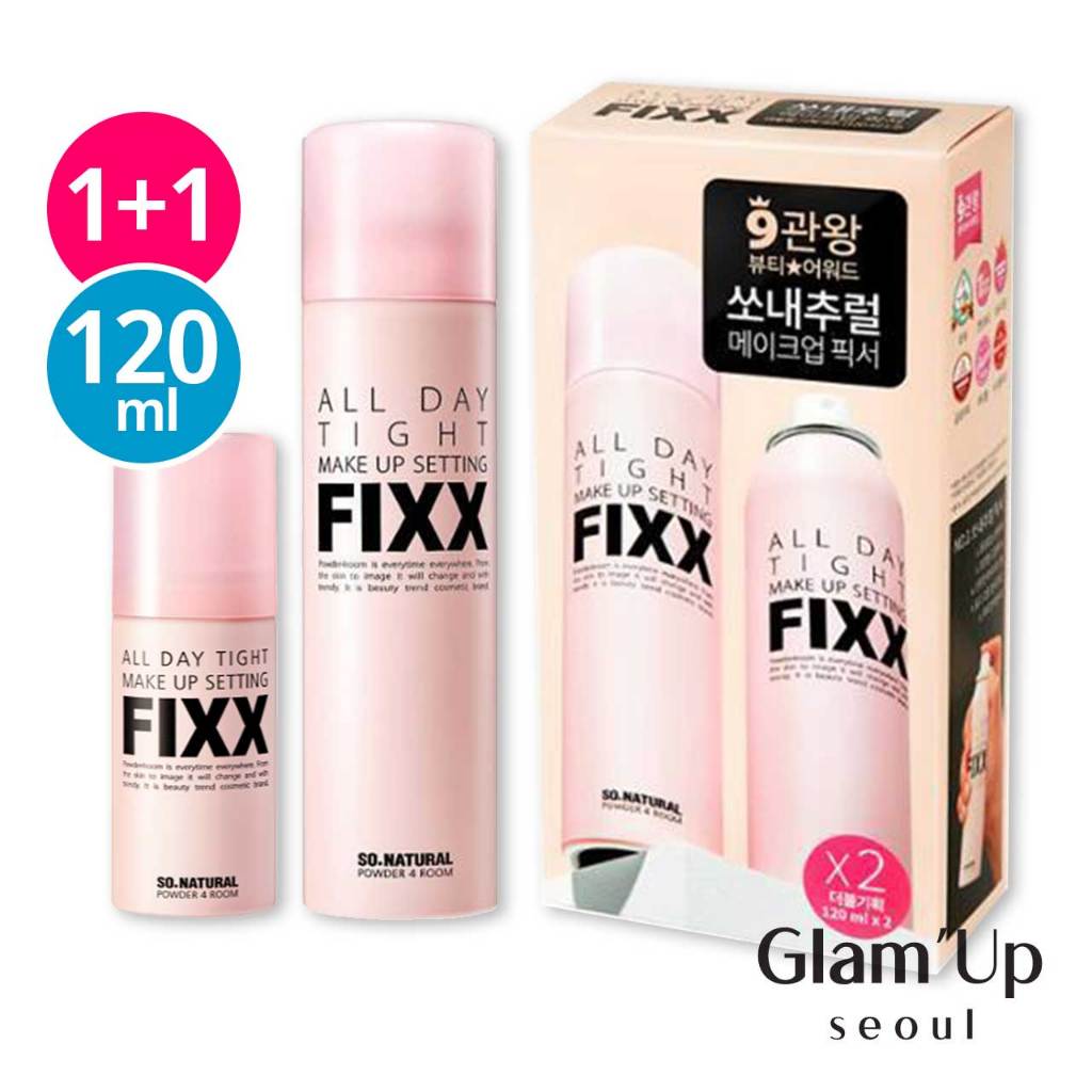 [So Natural] (Event) All Day Tight Make Up Setting Fixx Makeup Fixer 35ml 75ml 100ml 200ml Finishing Spray Olive Young
