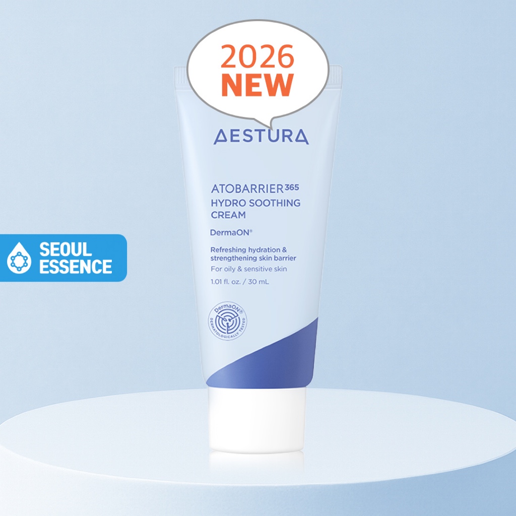 AESTURA Atobrier 365 Hydro Soothing Cream 80ml - Refreshing Hydration & Strengthening Skin Barrier สําหรับผิวมันและผิวแพ้ง่าย (2026 เวอร์ชันใหม่)