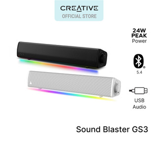 Creative Sound Blaster GS3 - Compact RGB Gaming Soundbar With Superwide™ Technology