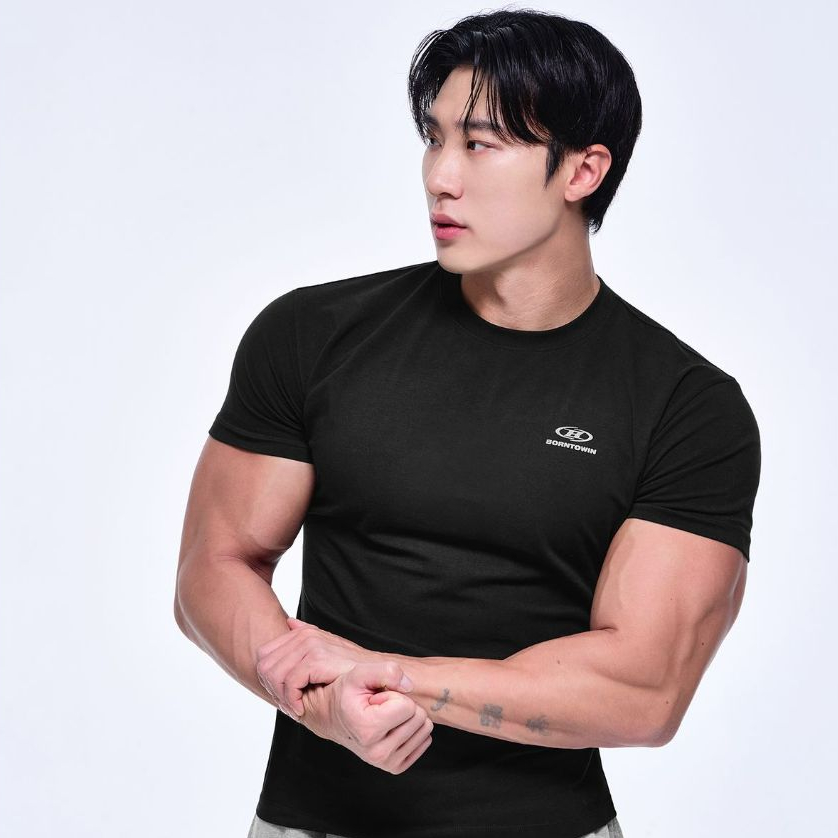 Born To Win Muscle Fit Gym T-Shirt 2-Pack - Cooling Moisture Wicking Sports Tee - ของแท้เกาหลี