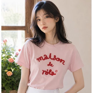 ROLAROLA MAISON DE ROLA EMBROIDERY T-SHIRT misonara โรลารอล่า เสื้อยืด ของแท้ 100%