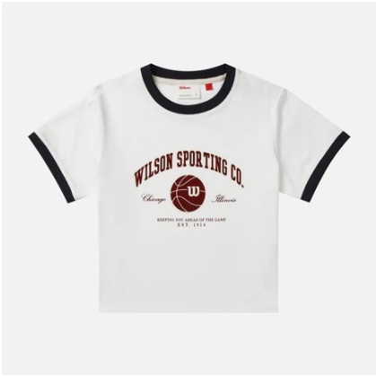 [Wilson] Ringer Crop T-Shirt W