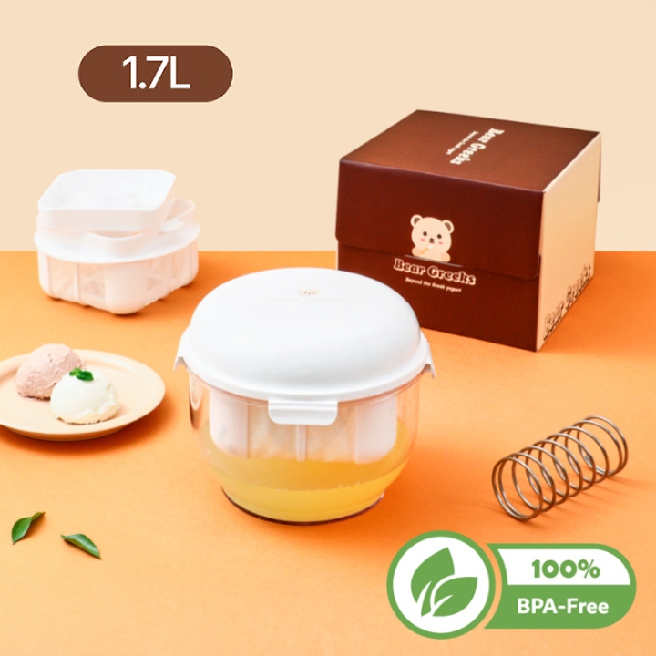 เครื่องทำกรีกโยเกิร์ต | Bear Greek Yogurt Maker 1.7L | ที่กรองโยเกิร์ต เครื่องแยกเวย์ BPA-Free (ฉบับ
