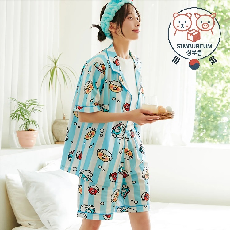 [Kakao Friends x Hangyodon] ชุดนอนแขนสั้น Choonsik Hangyodon เกาหลี