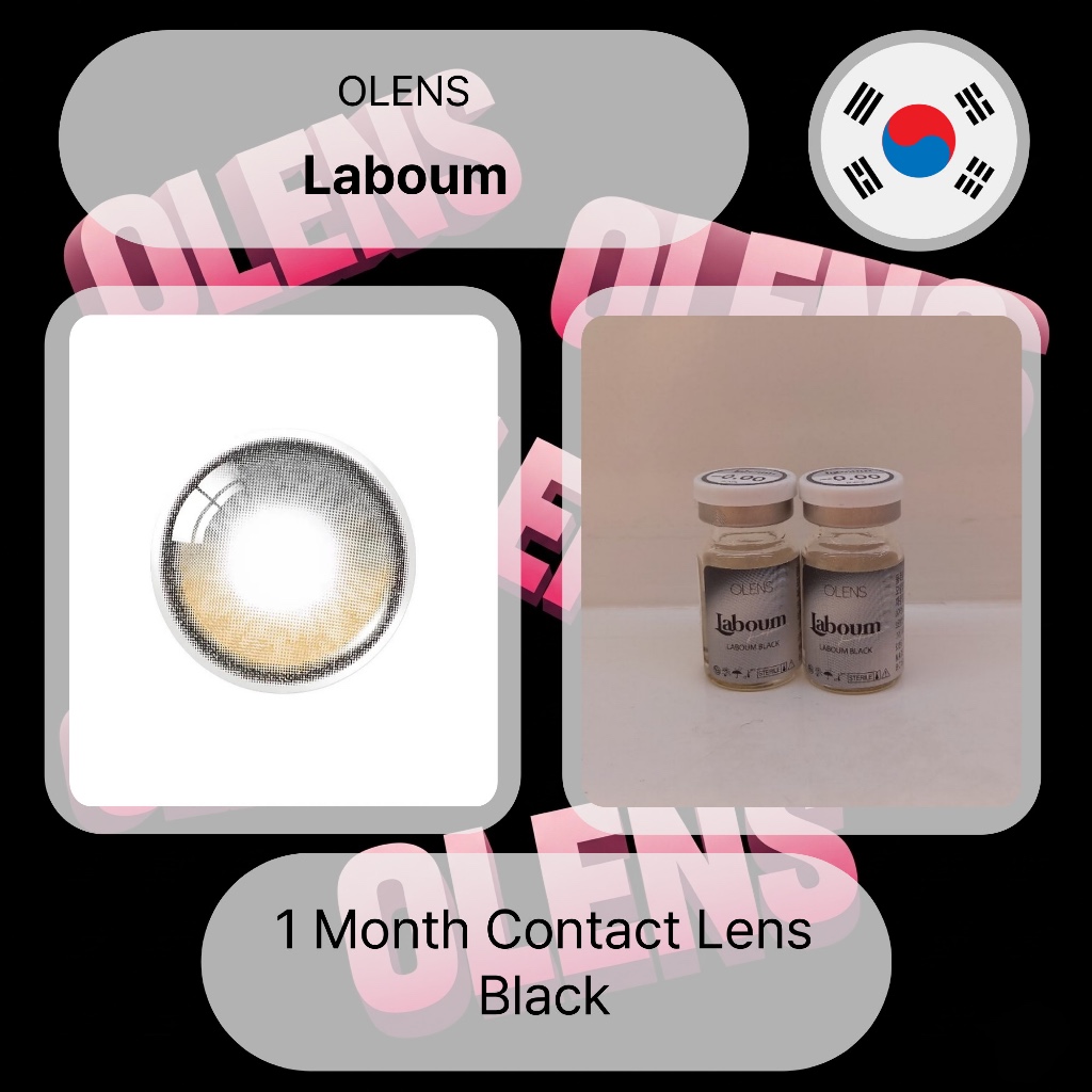 Olens Laboum คอนแทคเลนส์รายเดือน สีดํา