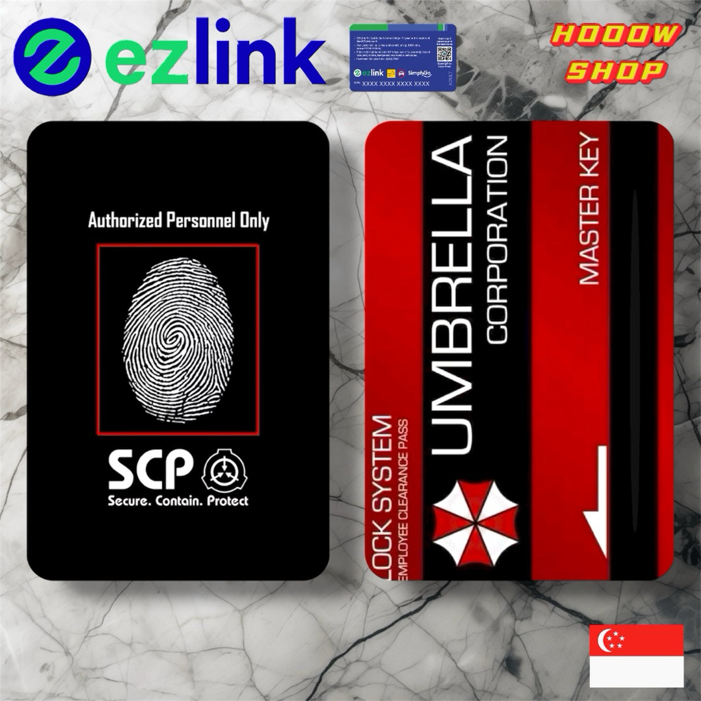 ผู้ขาย SG 100% SCP EZ-LINK CARD STICKER / UMBRELLA MEMBER CARD STICKER / CUSTOMISE PERSONAL STICKER 