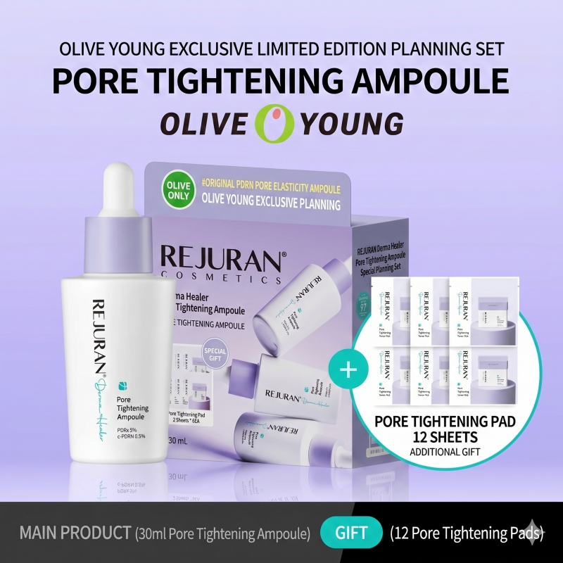 Rejuran Derma Healer Pore Tightening Ampoule 30ml [Limited Edition (+แผ่นโทนเนอร์ 2 x 6)]