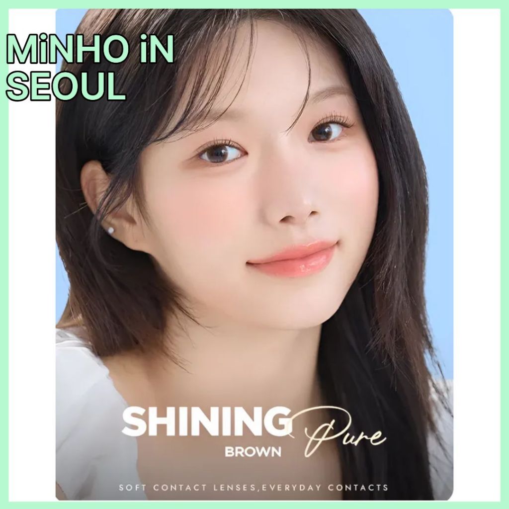 OLENS Shining Pure Brown Month – 1 สี  | สีน้ําตาลรายเดือน 12.6 มม. คอนแทคเลนส์สี K-Beauty 2p 1 กล่อ