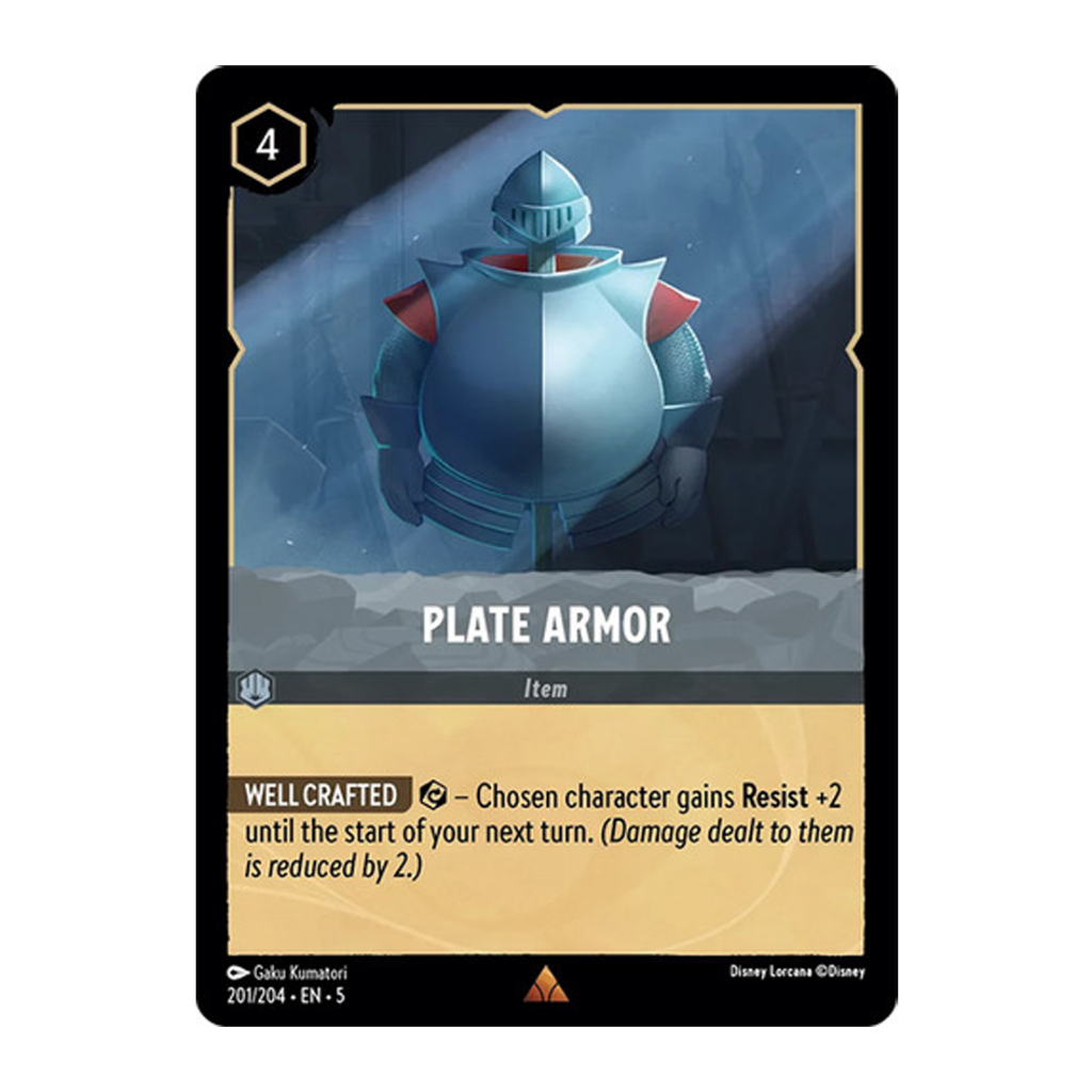 การ์ด Disney Loracana TCG - Plate Armor (201/204) (ชุดที่ 5: สกีชิมเมอร์)