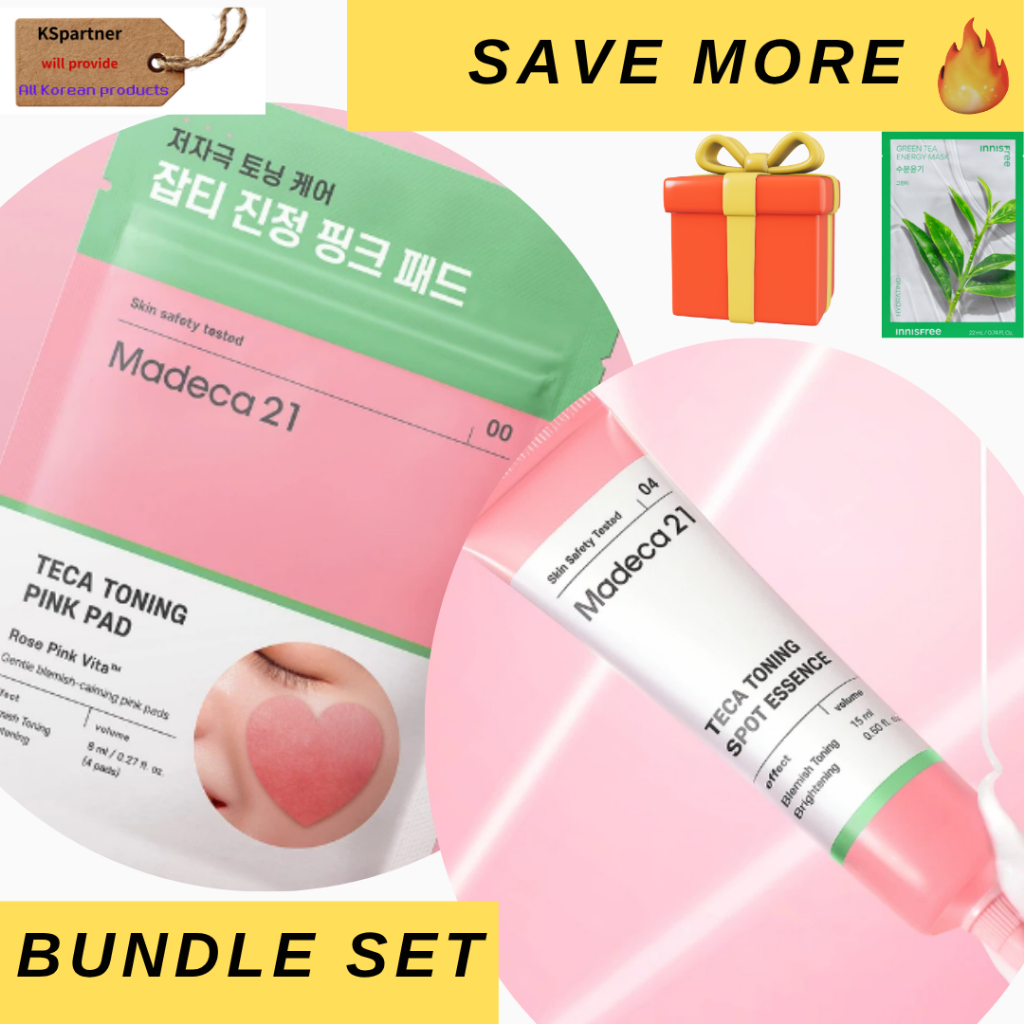 MADECA21 TECA Toning Care Duo Set (Toning Spot Essence 15ml + Pink 4 Pads) / Hydrating Toning