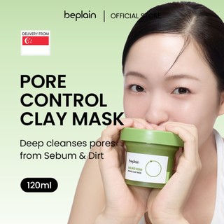 BEPLAIN OFFICIAL MUNG BEAN PORE CLAY MASK 120ml | Wash off mask for Blackhead & Whitehead care | Cleanse and visibly tighten pores