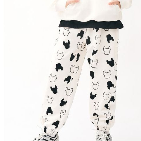 LIFEWORK KOREA KIDS All Over Radog Jogger Pants Cotton Blend Banding Casual 6095699