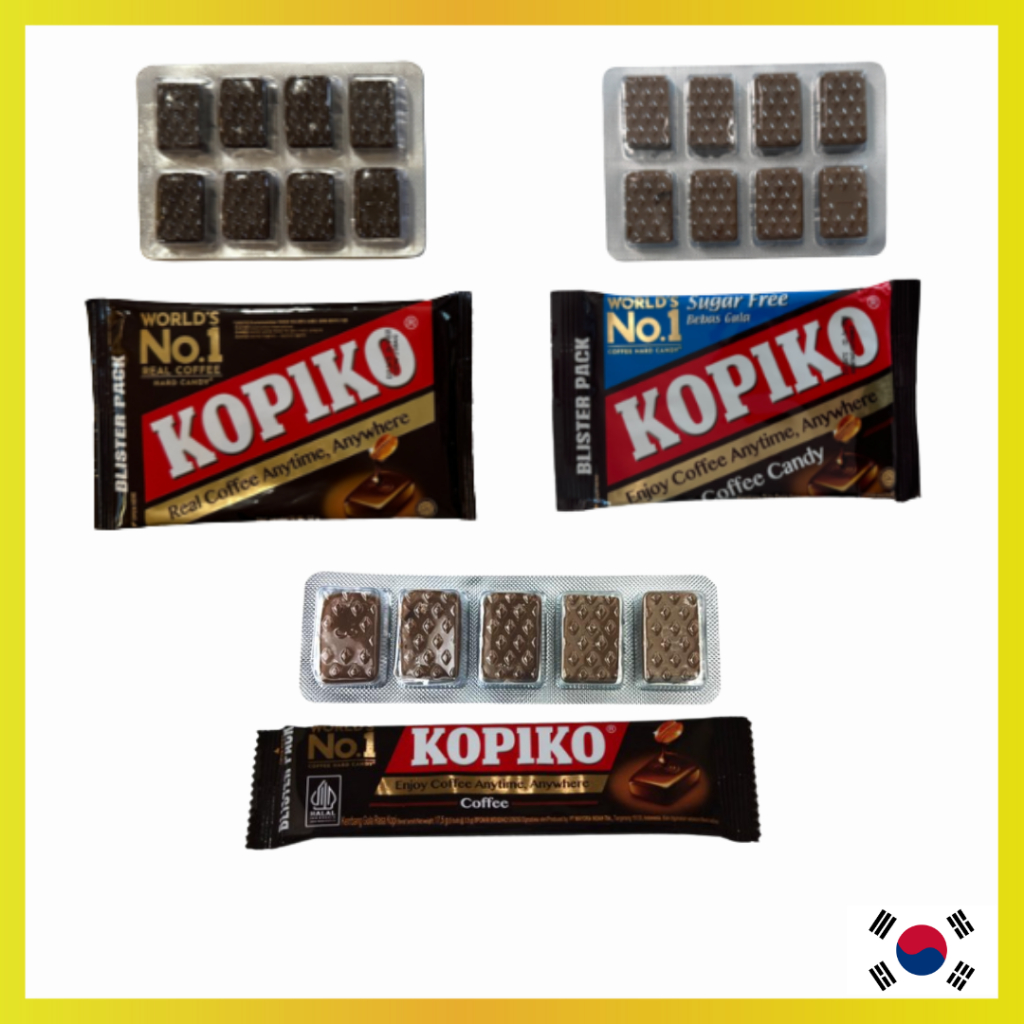 [Kopiko] Sugar Free Coffee Candy Blister Pack 32g (1 Pack  8pcs)/ รส Original & Cappuccino / ของแท้ 