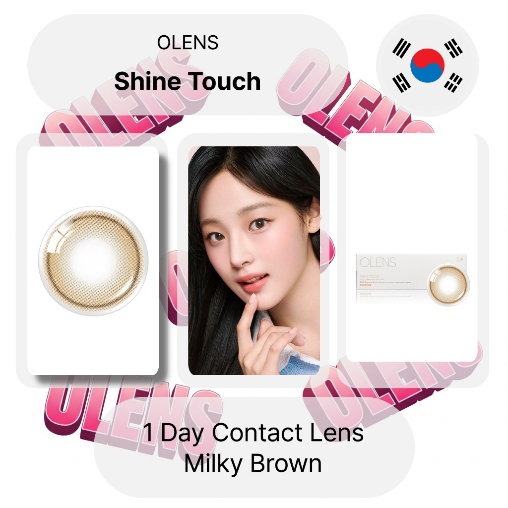 Olens เลนส์สัญญา 1 วัน Shine Touch Milky Brown