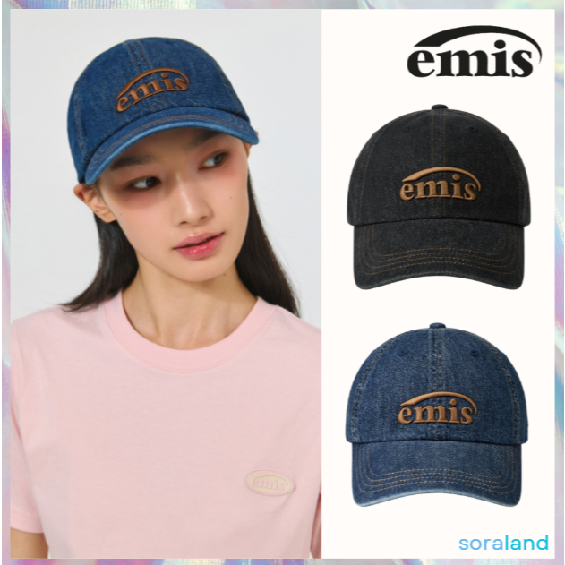 EMIS ONE TONE WASHED DENIM BALL CAP 2 สี