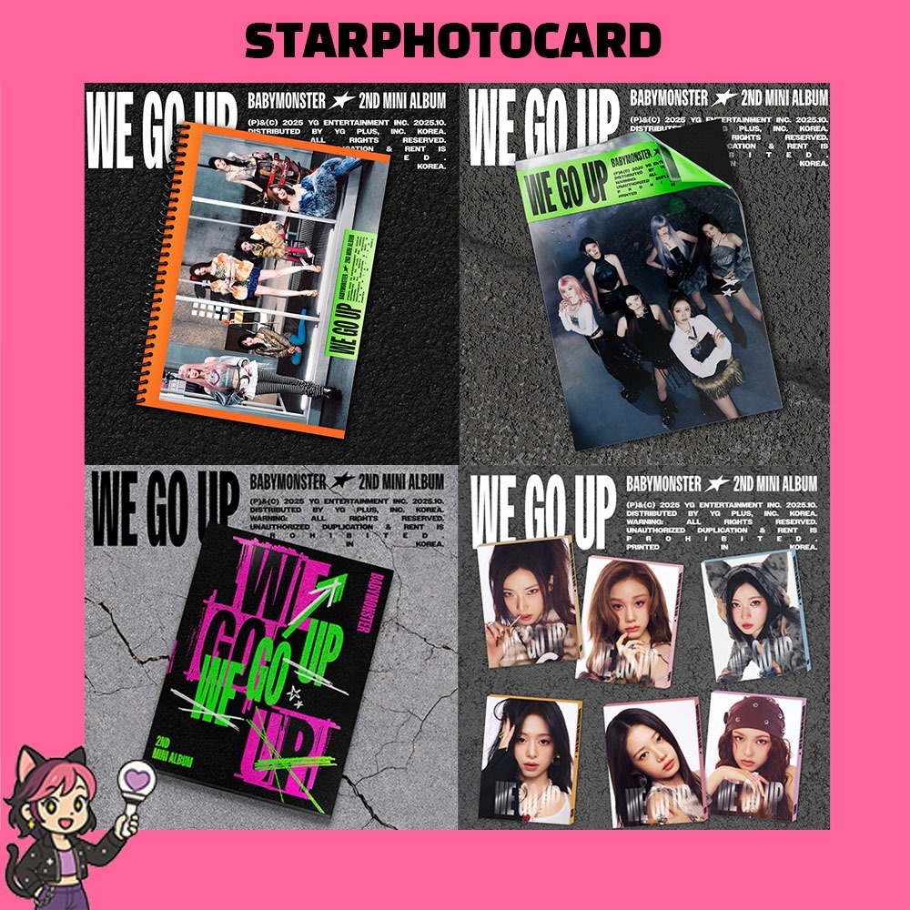[READY STOCK] BABYMONSTER 2ND MINI ALBUM WE GO UP PATTERN POSTCARD VER