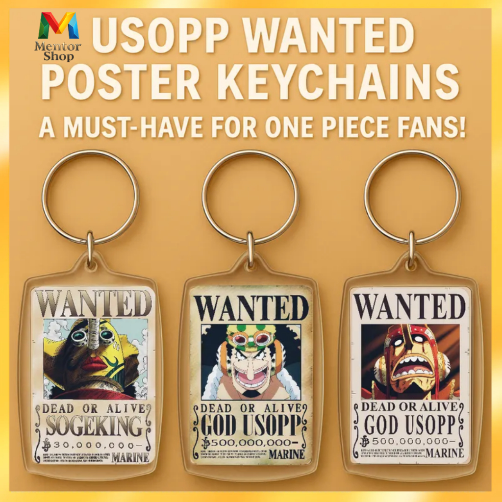 [ร้านเมนเตอร์] ✨ พวงกุญแจโปสเตอร์ One Piece Usopp Wanted ✨ ต้องมีของสะสมสําหรับแฟนทุกพระเจ้า Usopp!