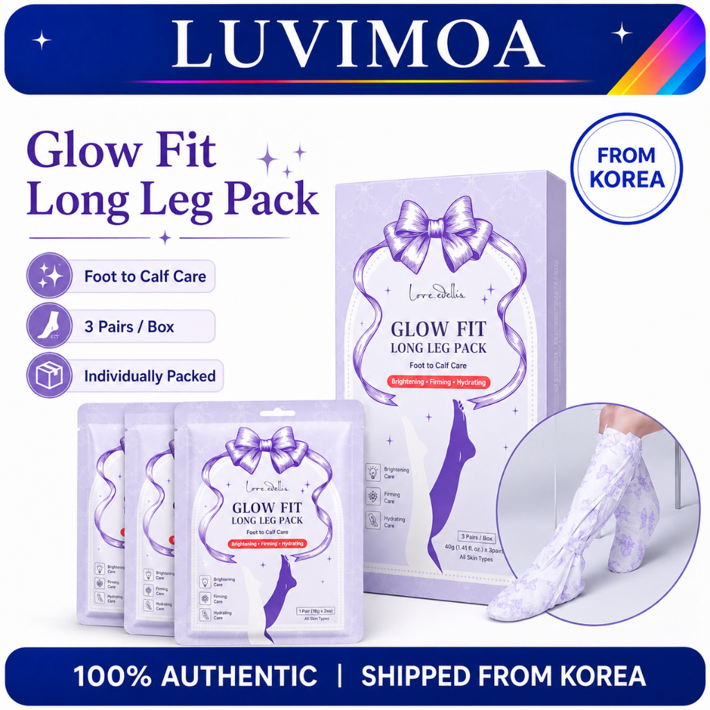 [Love Edellis] Glow Fit Long Leg Foot Pack 40g 3pcs Box Leg Foot Moisturizing Mask Korean Body Care