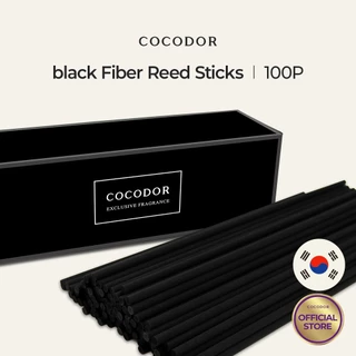 COCODOR ก้านไม้หอมไฟเบอร์สีขาวและสีดำ (100 Pcs/8" x 4mm)
