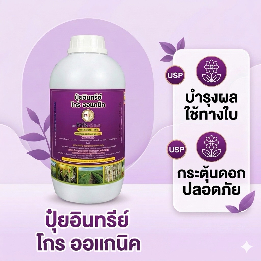 ปุ๋ยม่วง โกรออแกนิค ทีพีไอ 1 ลิตร