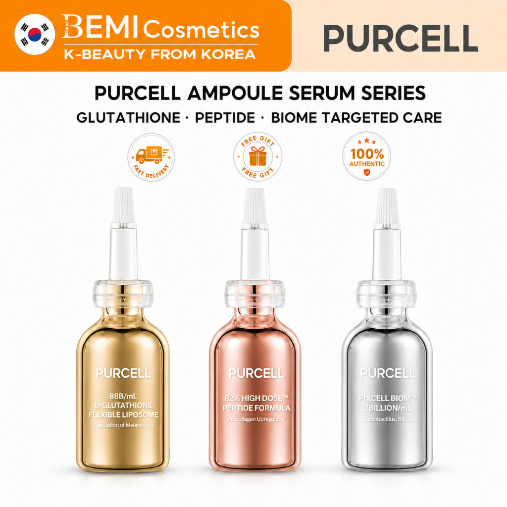 [PURCELL] Glutathione/Peptide/Biome Ampoule | เซรั่มบํารุงผิวประจําวัน | สมูท โกลว์ ฟินิช | ตัวเลือก 3 ตัว