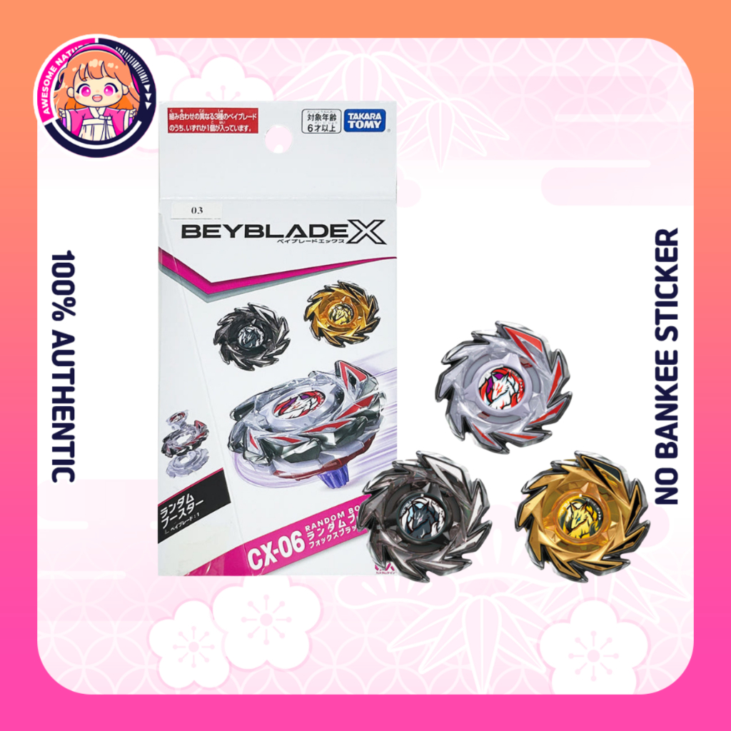 [TAKARA TOMY] BEYBLADE X CX-06 Random Booster Fox Brush Select JAPAN CODE takaratomy