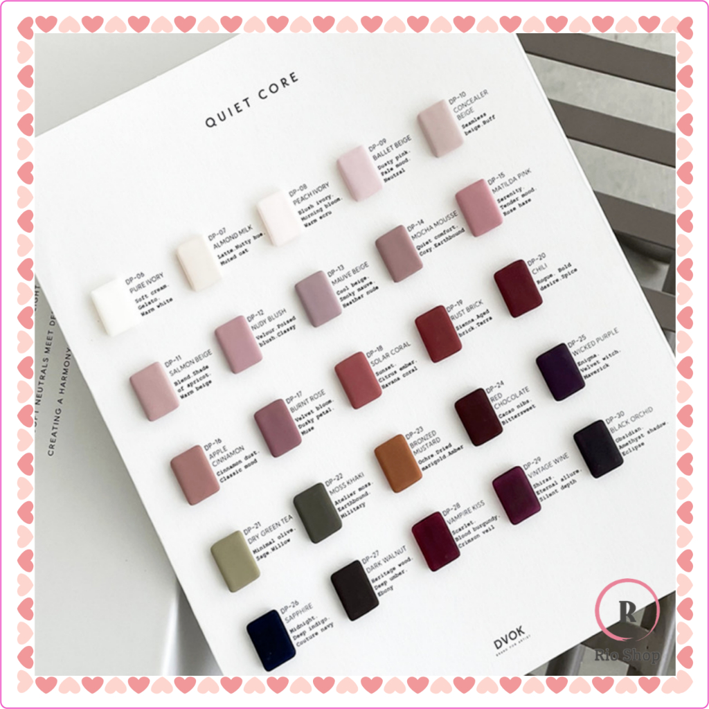 DVOK x Quiet Core Solid 25 สีชุดสีเล็บ