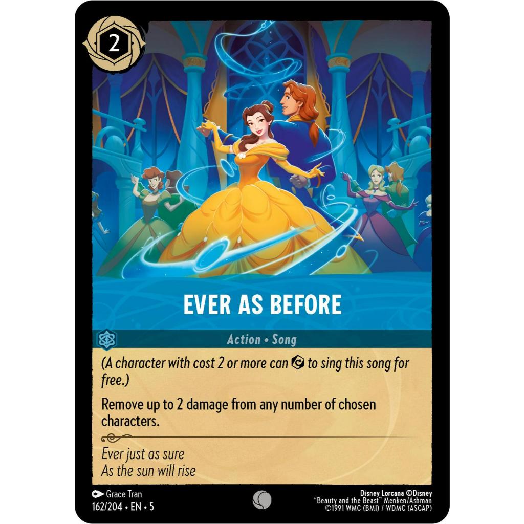 การ์ดสะสม Disney Lorcana Ever As Before EN 2 Rise Of The Floodborn 162/204 ฟอยล์เย็น