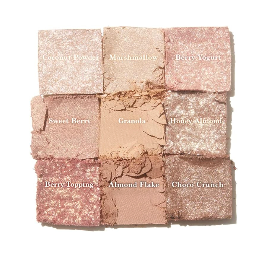 DASIQUE EYE SHADOW PALETTE 09 SWEET CEREAL – 9-COLOR NEUTRAL & GLITTER MAKEUP