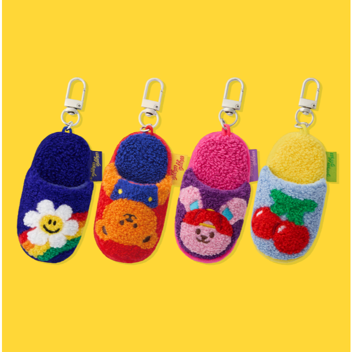[WIGGLE WIGGLE] พวงกุญแจ Mini Slipper – Rainbow Smile / Twin Bear / Little Play Bunny / Cherry