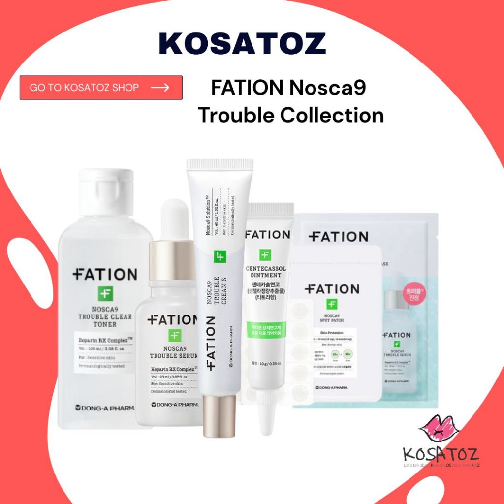 Fation Nosca9 Trouble Serum Toner / Serum / Cream / Patch / Serum Mask - Olive Young สินค้าขายดี
