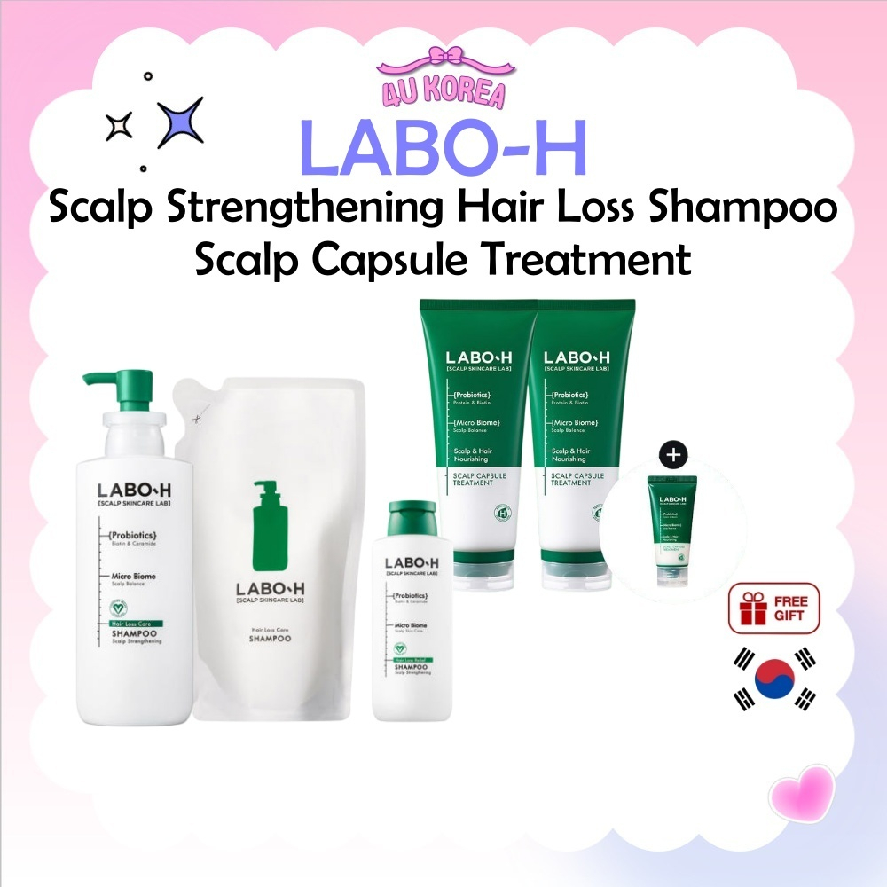 LABO-H Scalp Strengthening Hair Loss Shampoo (+Refill 400ml) 400+180ml หรือ Scalp Capsule Treatment 200ml / K-BEAUTY