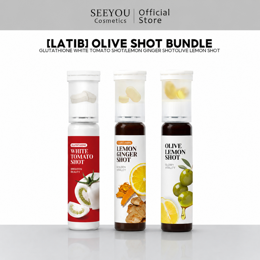 LATIB Olive Lemon SHOT/Glutathione White Tomato Shot/ Lemon Ginger Shot
